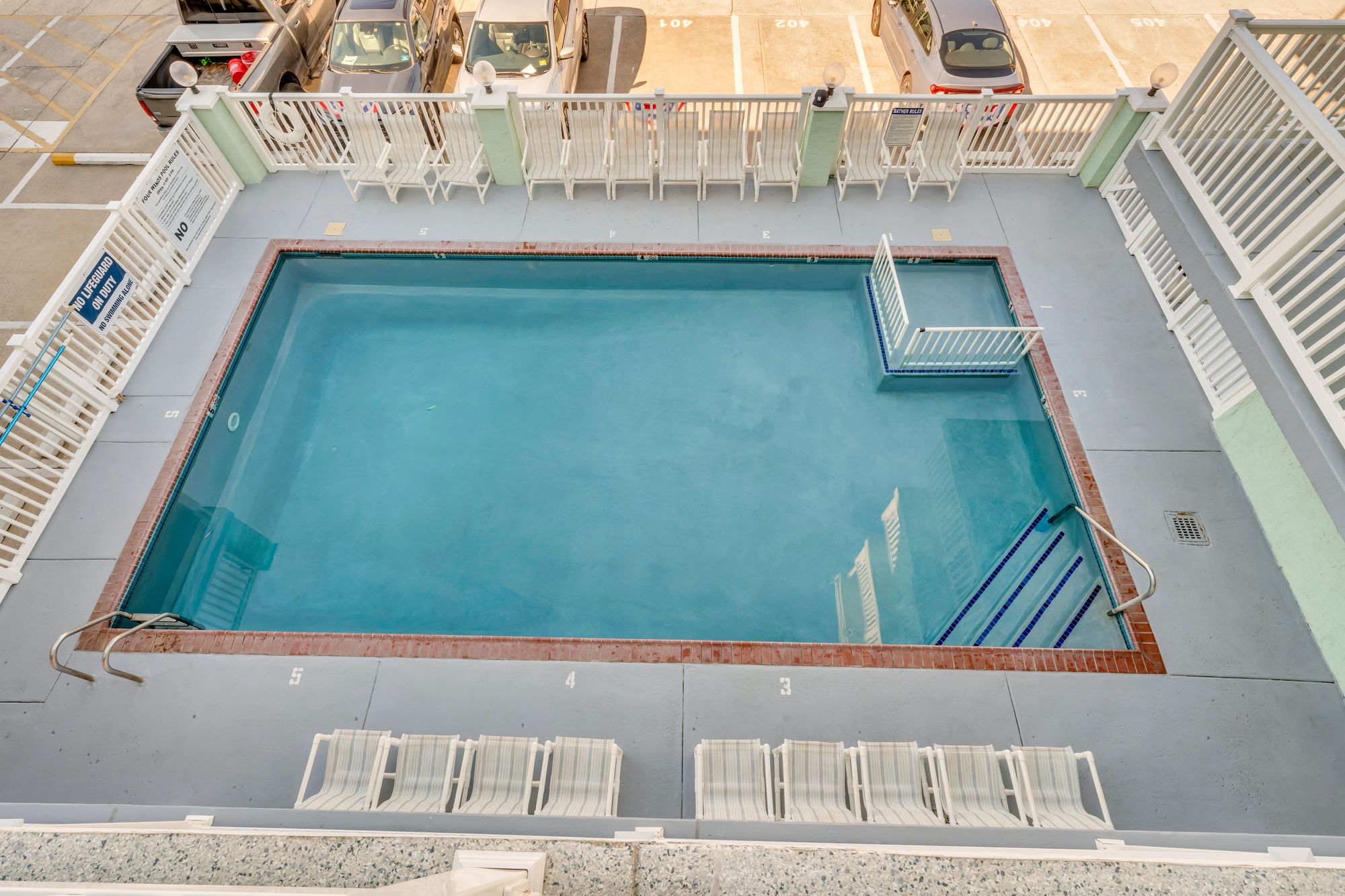 Four Winds pool seen from above
